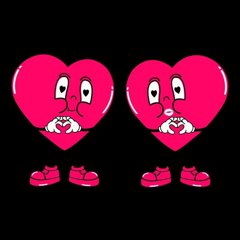 Amour des cœurs comiques