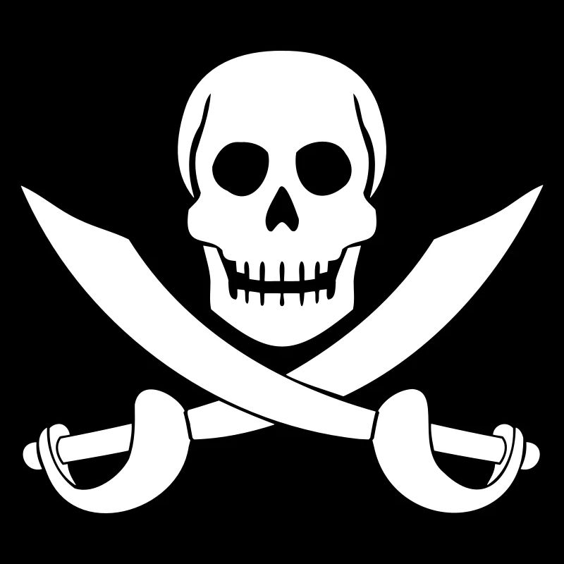 Crâne de pirate Sabre épées squelette crâne