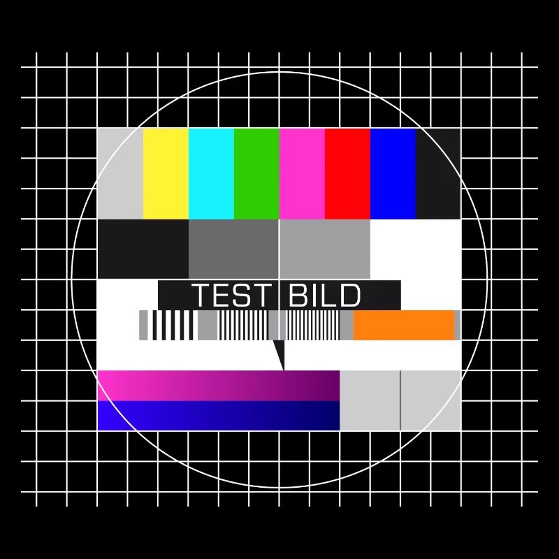 Test Image Television Screen Nostalgic Display