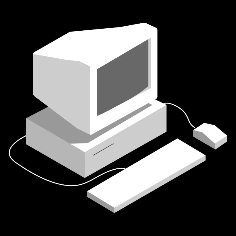 Retro Computer Gamer Lan Party Programmer Game