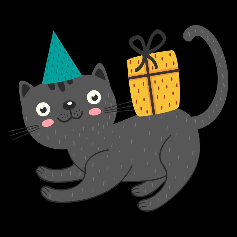 Cat with gift