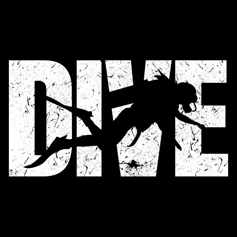 Dive Taucher Typografie Tauchen Geschenk
