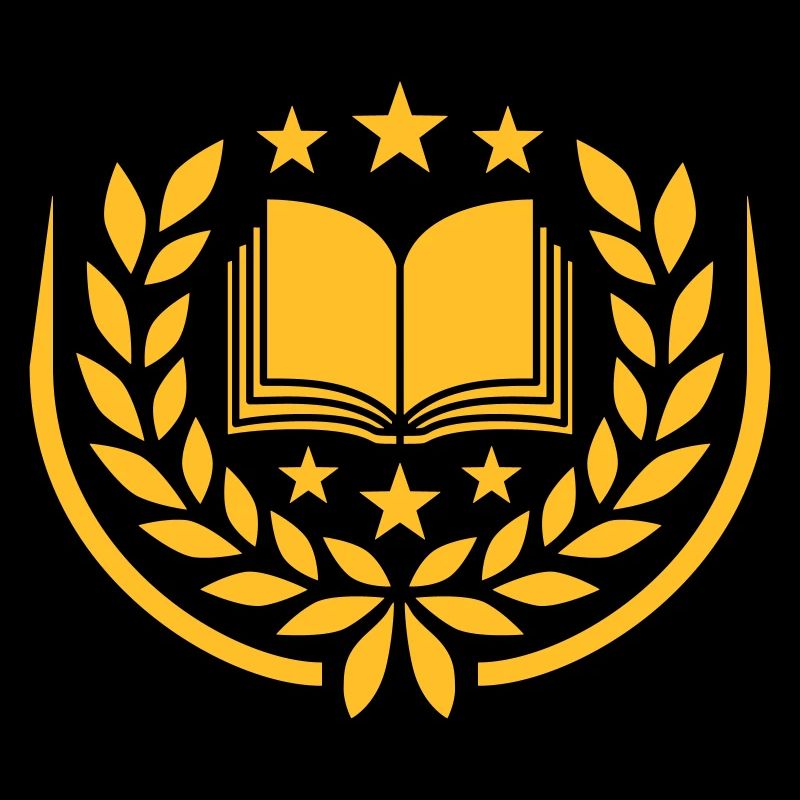 Star Laurel Wreath Open Book