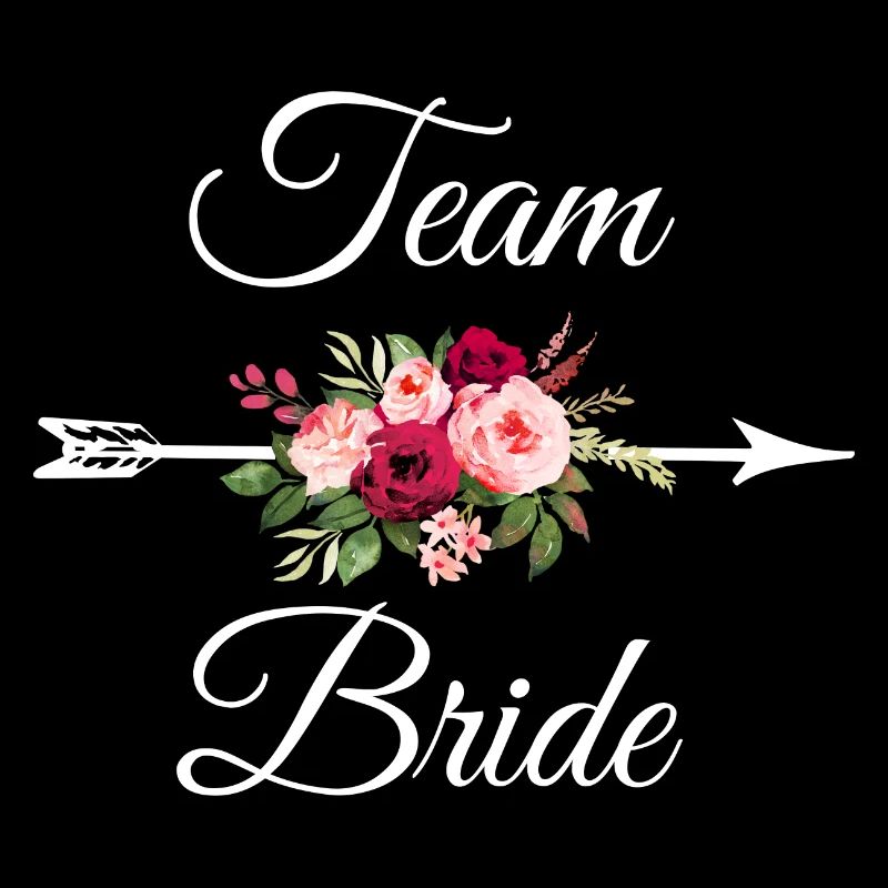 Team bride bouquet de fleurs flèche