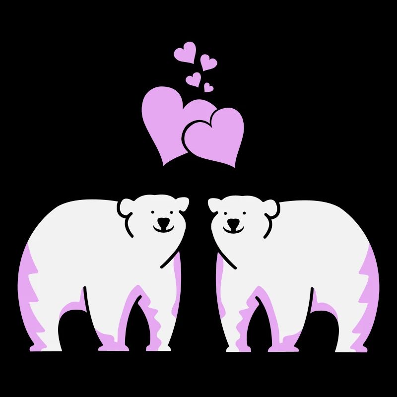 Eisbären verliebt