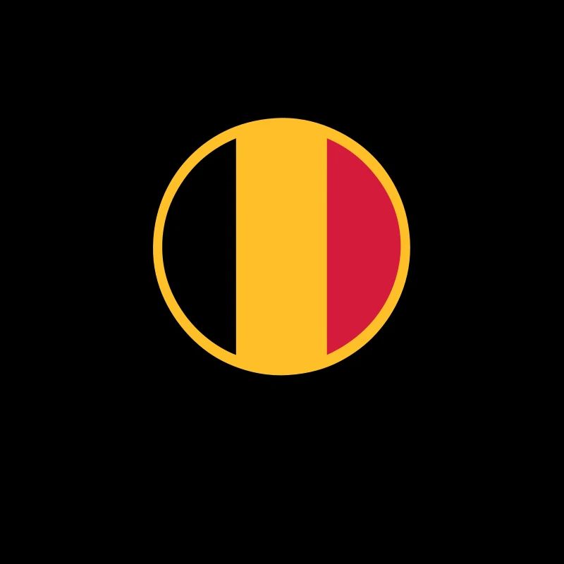 Belgique (drapeau & couronne de laurier)