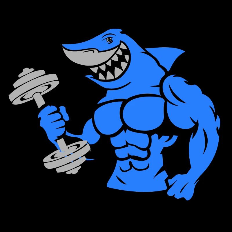 Haltère de musculation requin requin 1