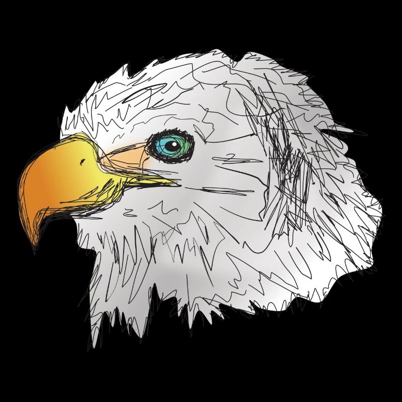 Eagle head with beak big head