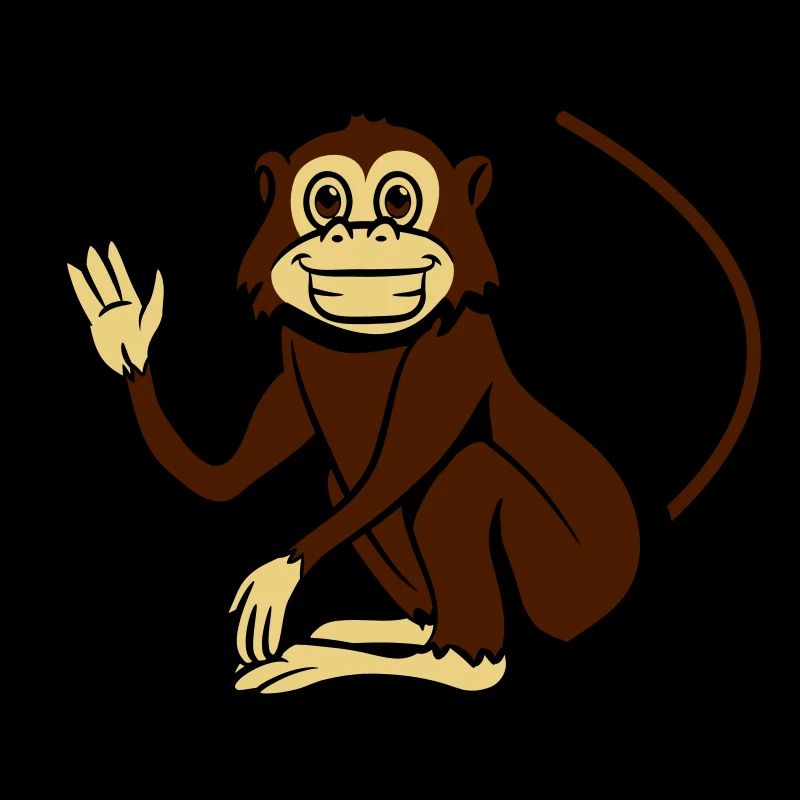 Vague d'amour drôle de singe