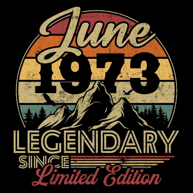 Vintage Retro Juni 1973 Geburtstagsgeschenk