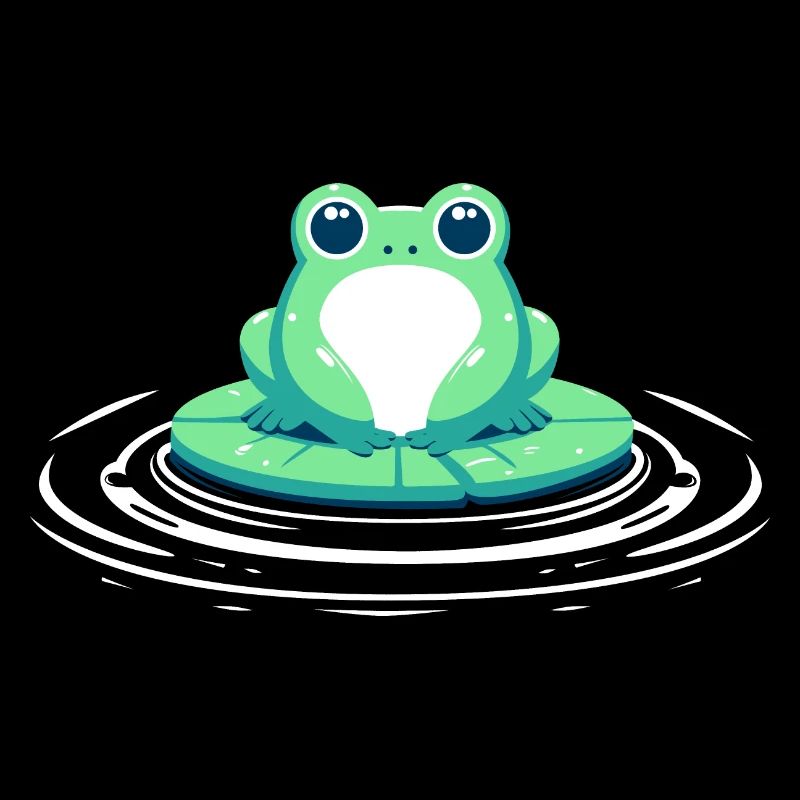 Frog on lily pad