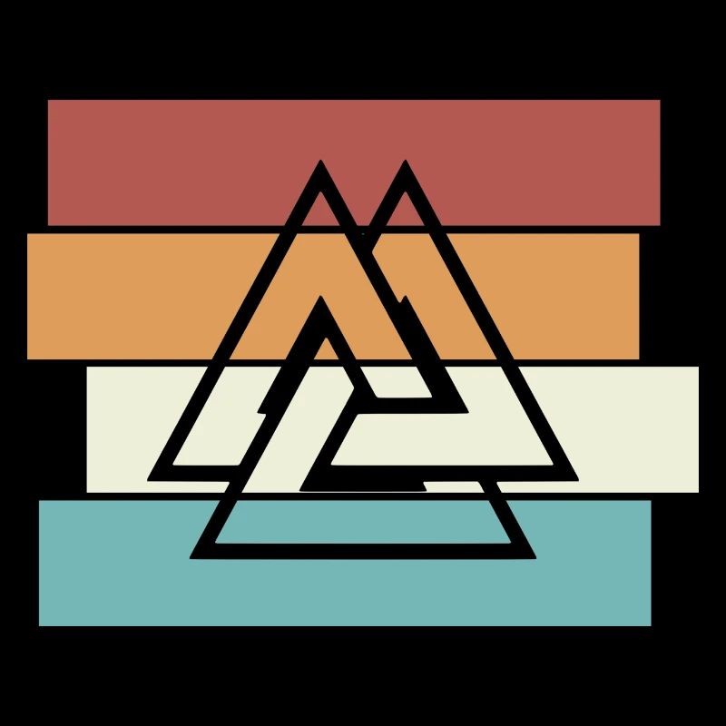 Valknut Wikinger Retro Germanen Symbol