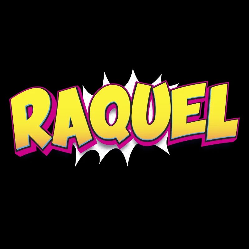Raquel Benutzerdefinierter Name Comic-Buch-Stil Pop-Art,