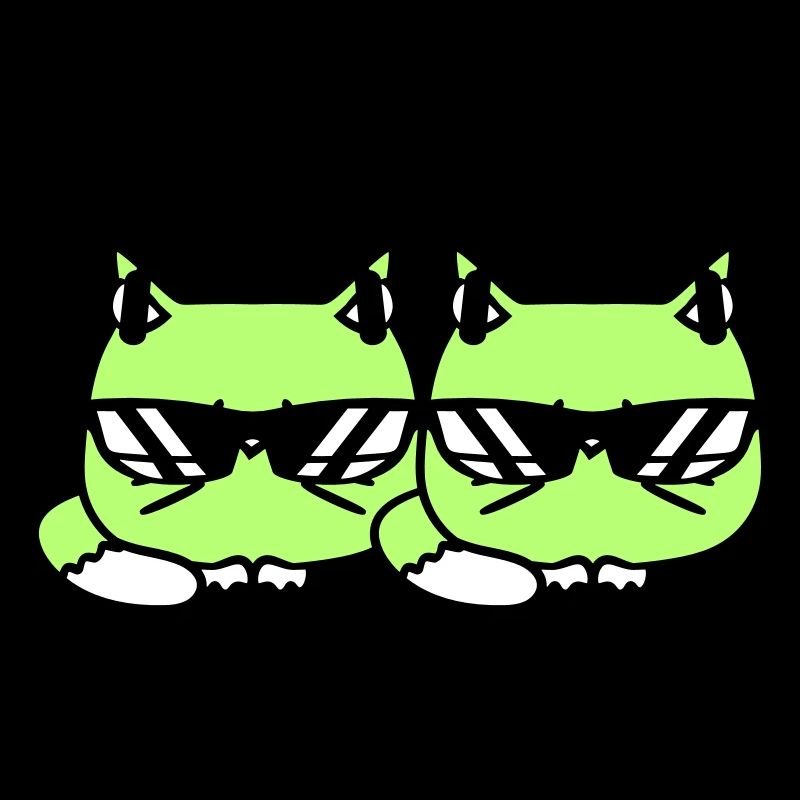 2 DJ Chats Équipe Amis Animaux Chaton