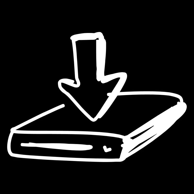 Hard disk with arrow