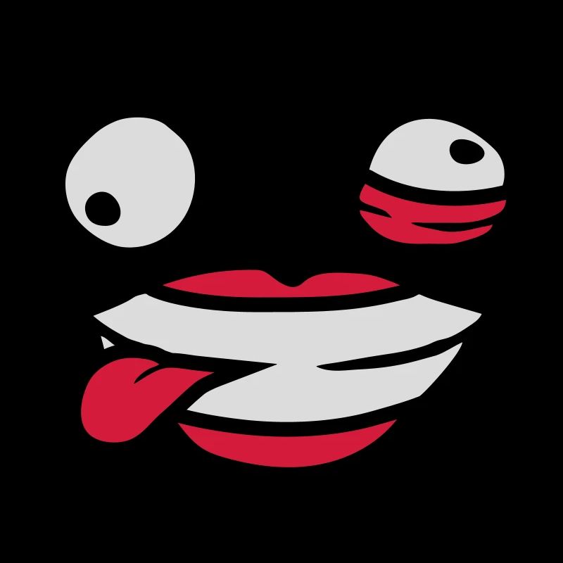 Verrücktes weibliches Comic Gesicht