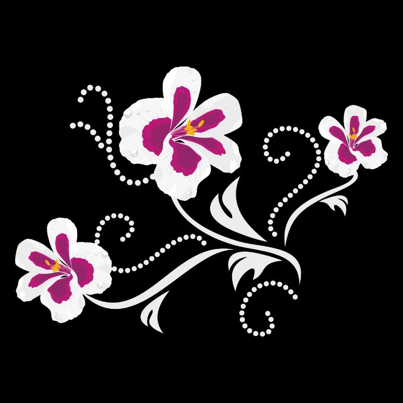 Fleurs de pélargonium stylisées