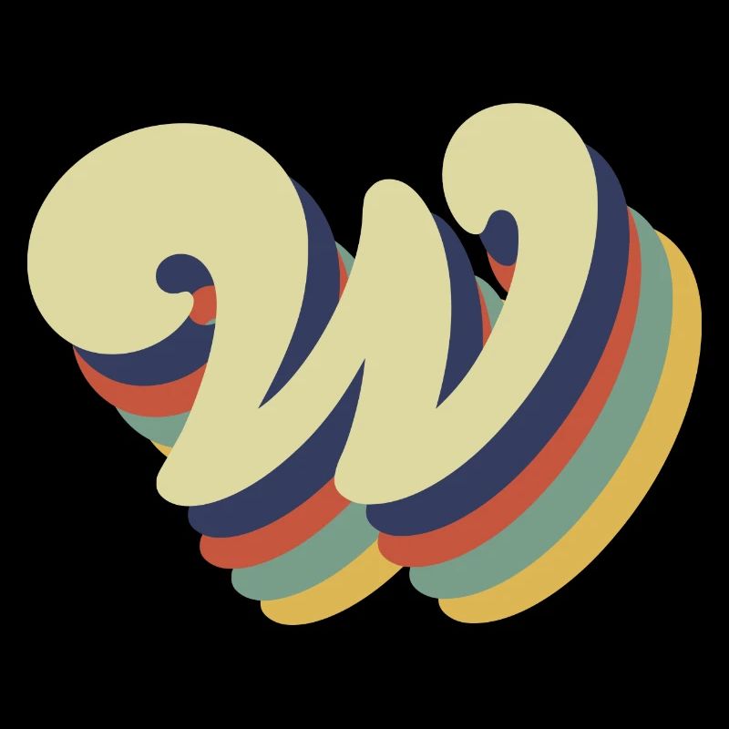 Lettre w rétro