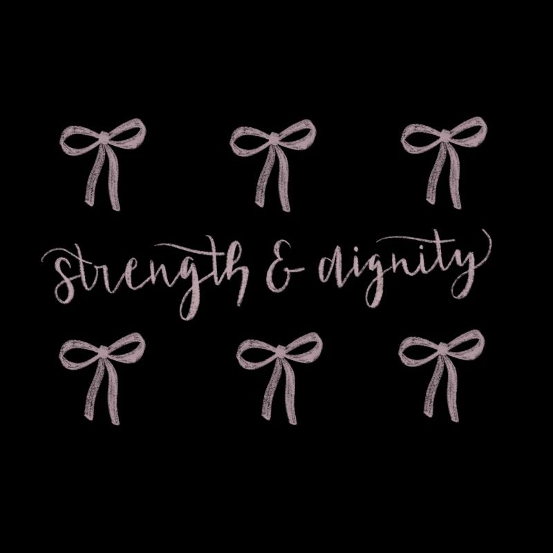 Strength & Dignity Bow design - Proverbs 31:25