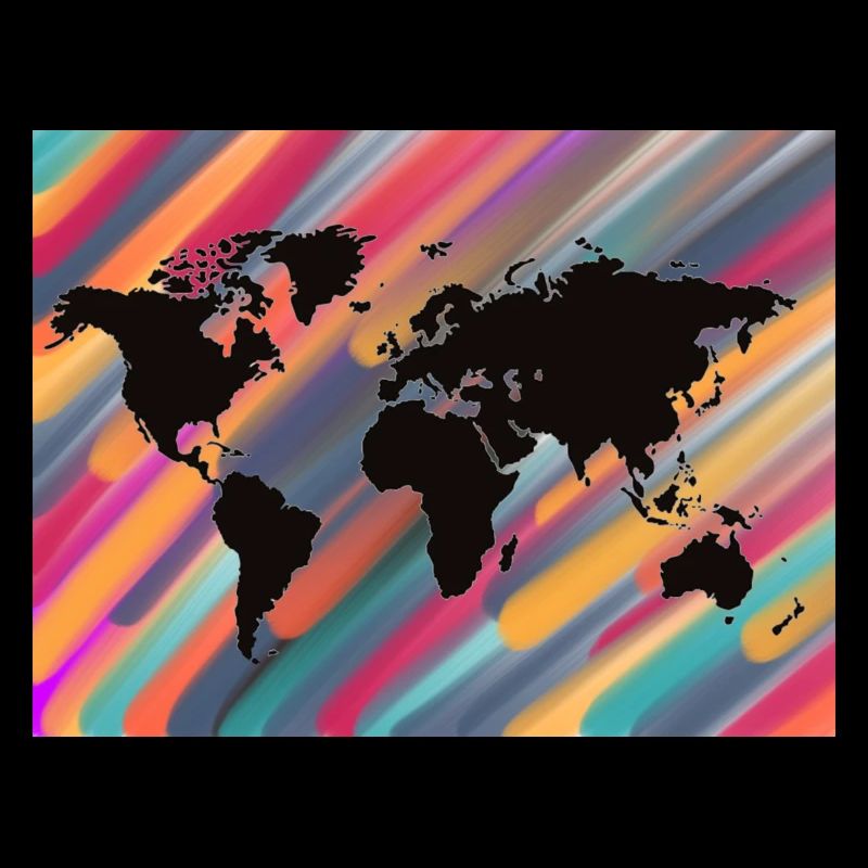 World map colorful background abstract