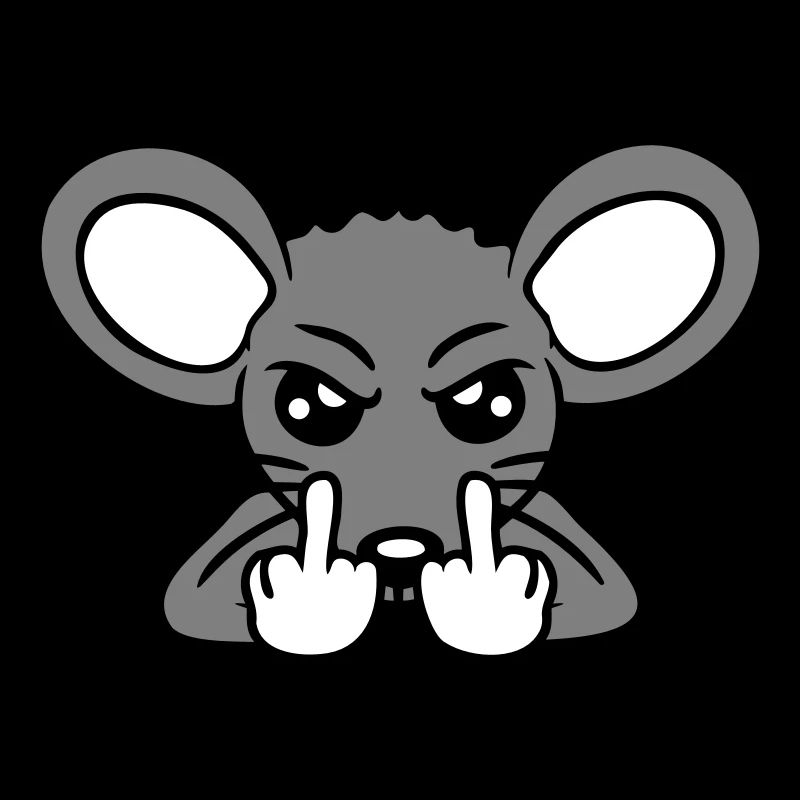Maus Böse Wütend Frustriert Aggressiv Mittelfinger