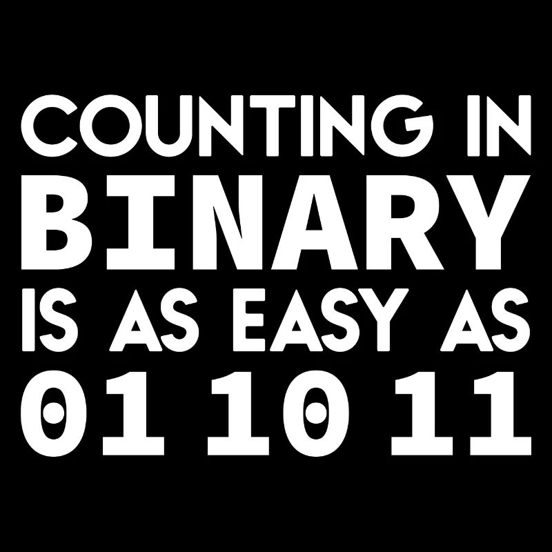 Binary joke nerd geek computer scientist programmer