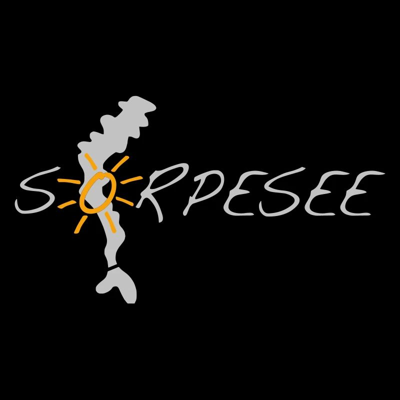 Sorpesee silber, mit Silhouette und Sonne