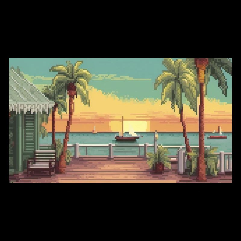 Key West, Florida - Pixelkunst