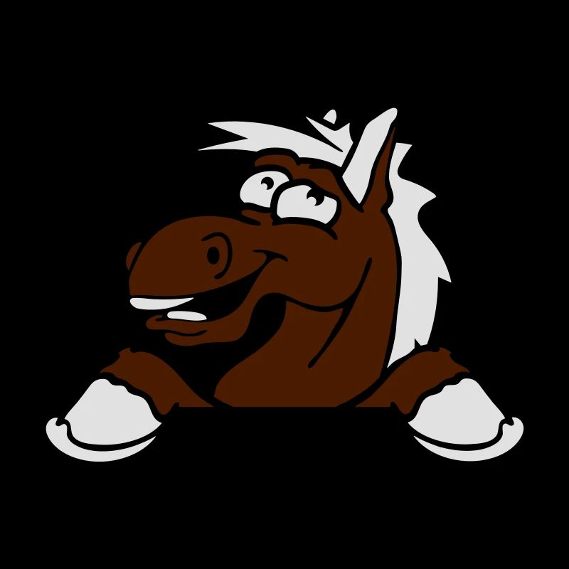 funny comic cartoon horse wall shield text empty u
