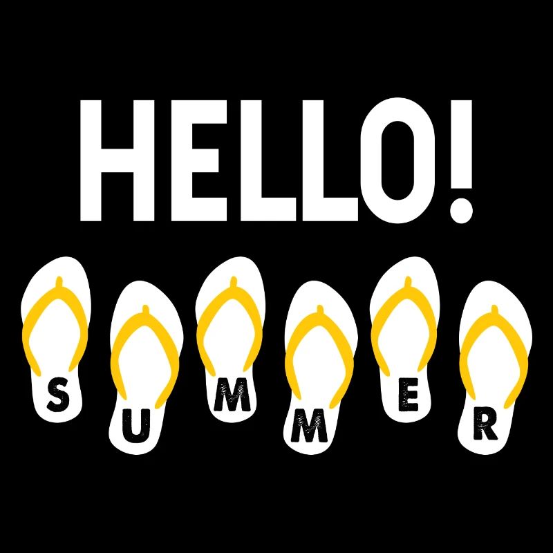 Hello Summer Spruch Urlaub Geschenk coole Sprüche