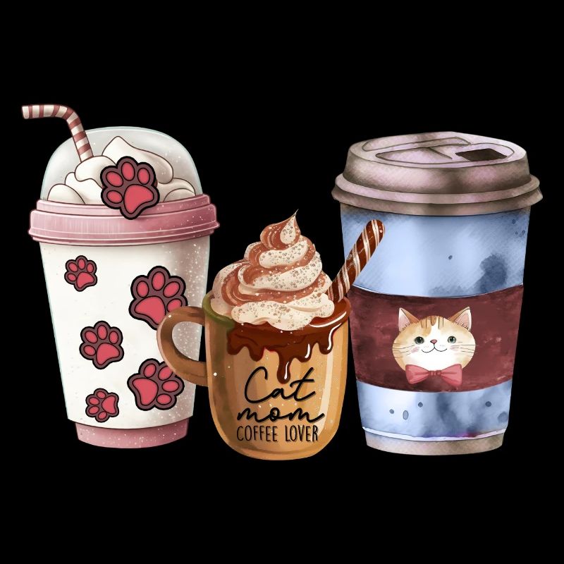 Maman chat aime le café