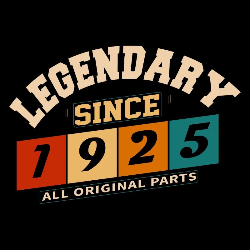 Legendary since 1925 vintage retro anniversary