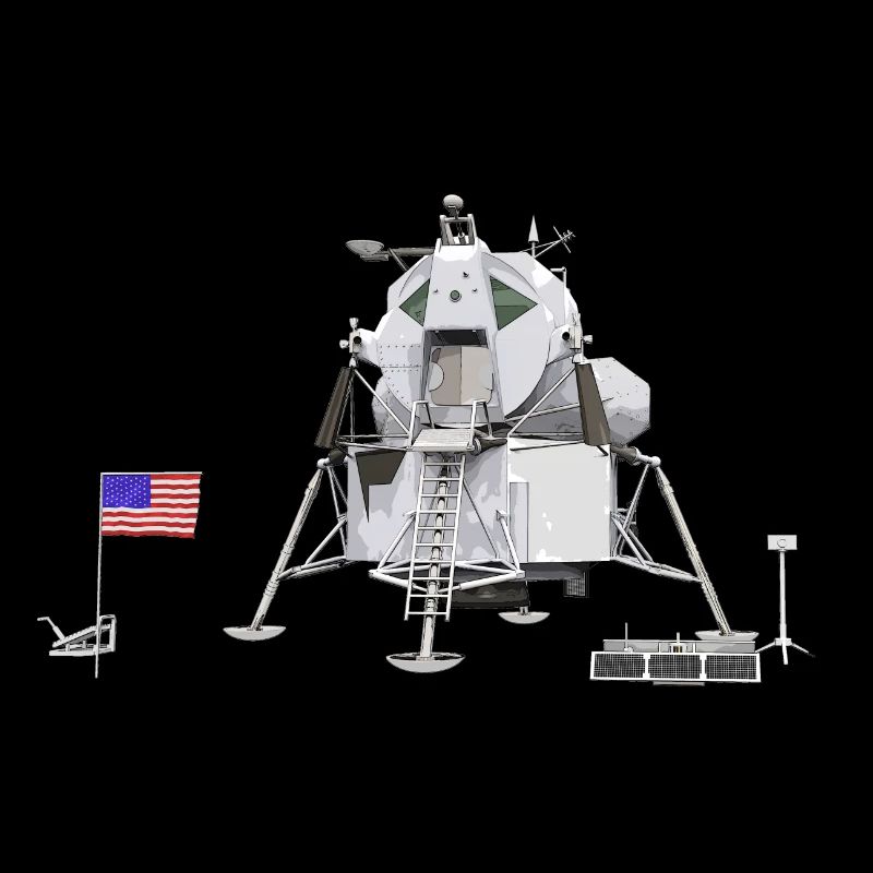 Module lunaire sur la lune