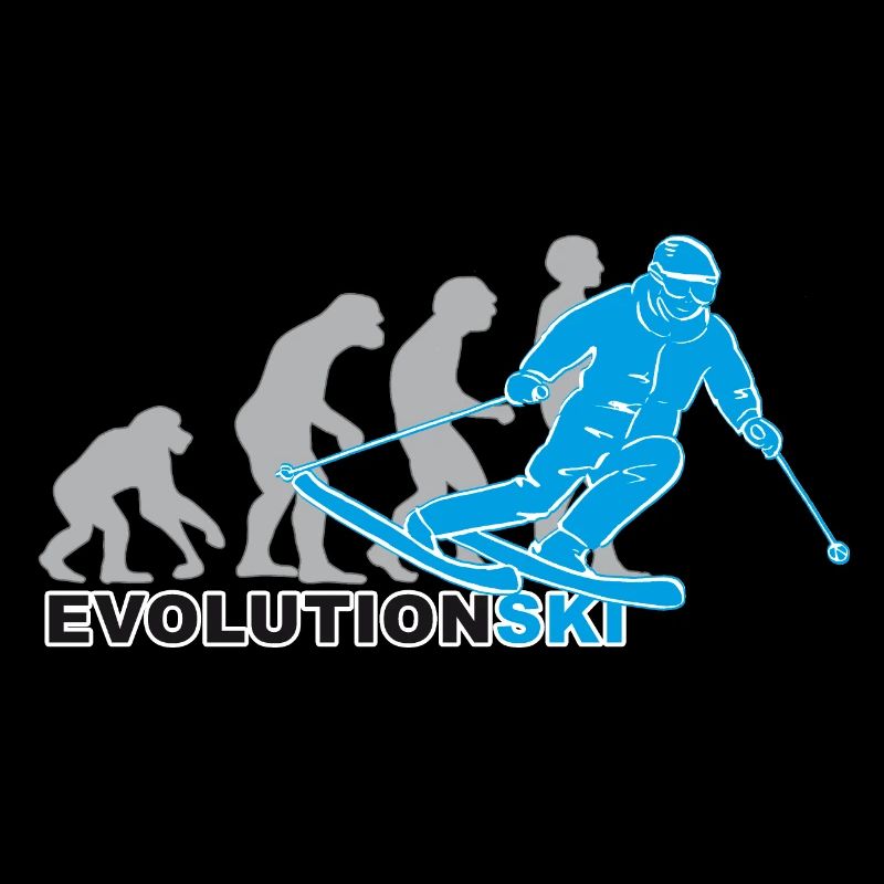 évolution ski, ski, ski, piste de ski
