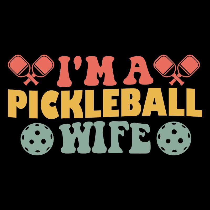 Ich bin eine Pickleball-Ehefrau Vintage Groovy