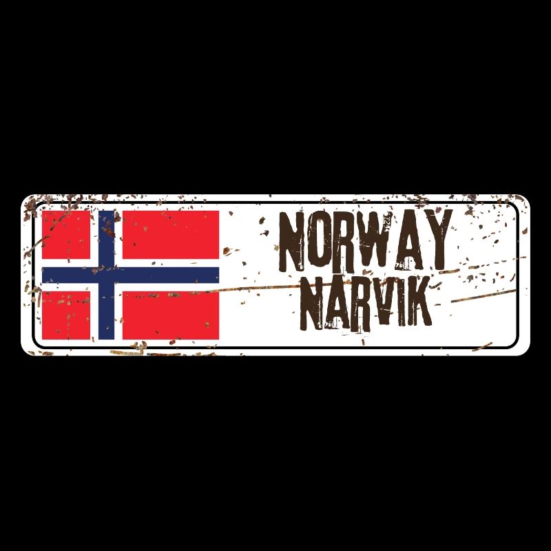 Narvik Norvège Drapeau