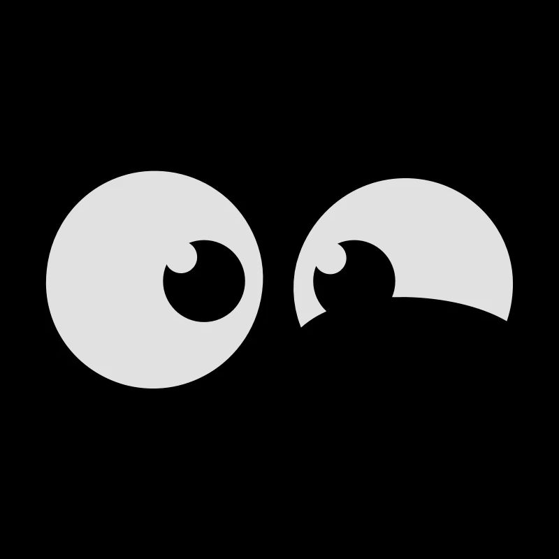 Ängstliche Comic Augen