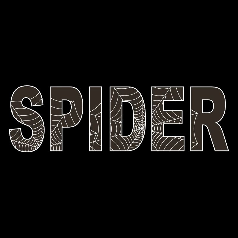 Spinne wort mit Grafik