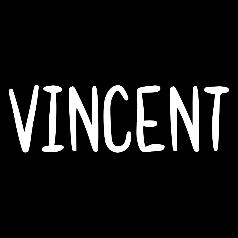 Vincent Custom Name Schriftart Text Geburtstag