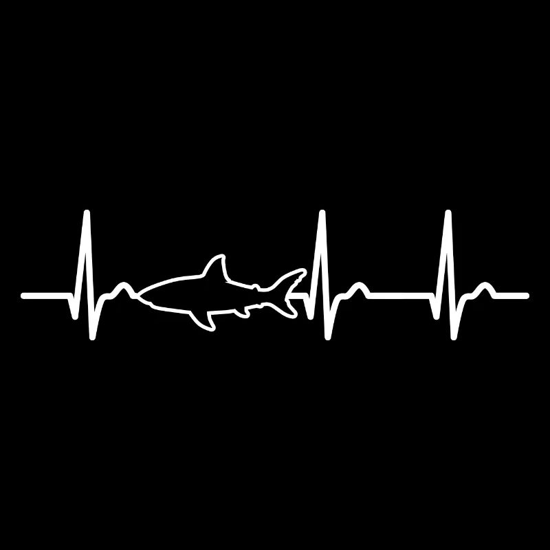 ECG curve - heart curve - pulse - shark - ocean
