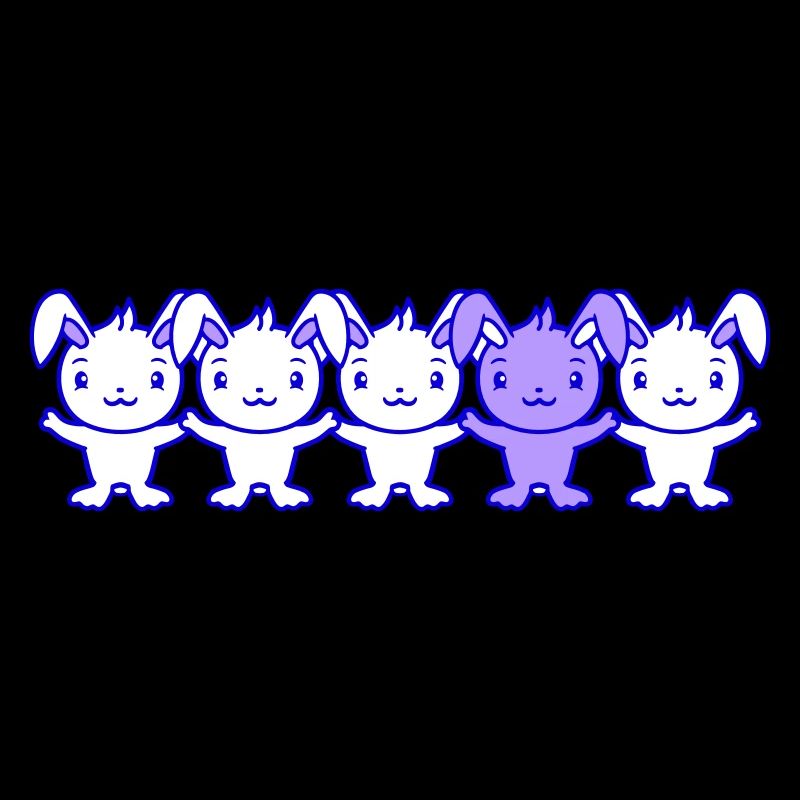 5 Hasen Freunde Unterschied Be Different Anders