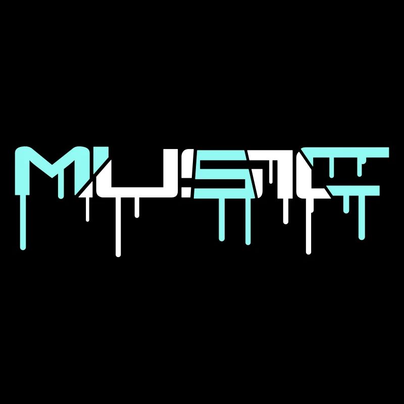Music Cool Letters Graffiti Drop Party Logo