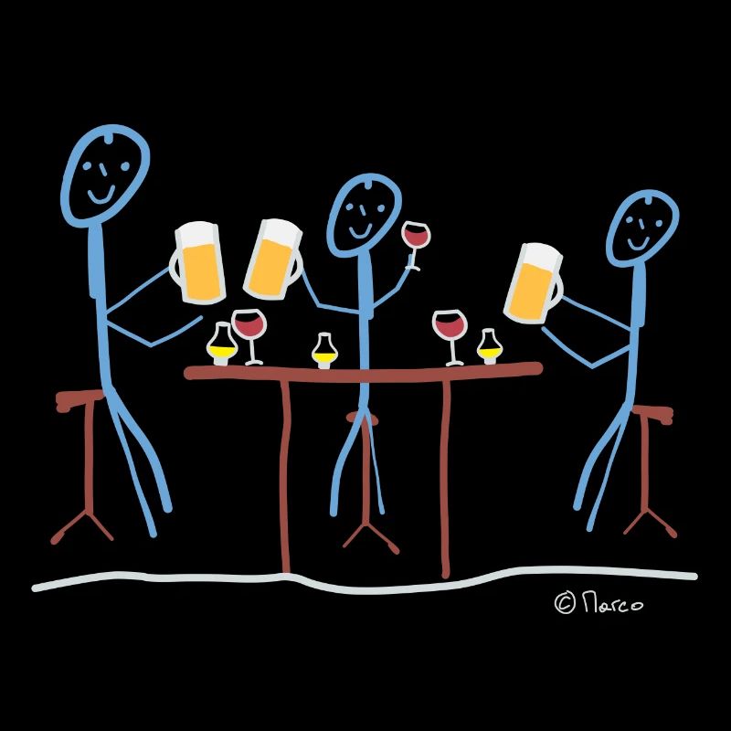 Boire ensemble Des bâtons, vin de bière s’amuser