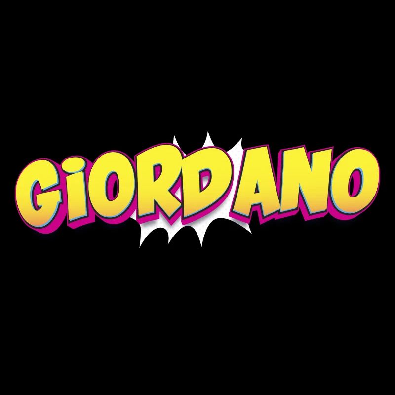 Giordano benutzerdefinierter Name Comic-Stil Pop-Art,