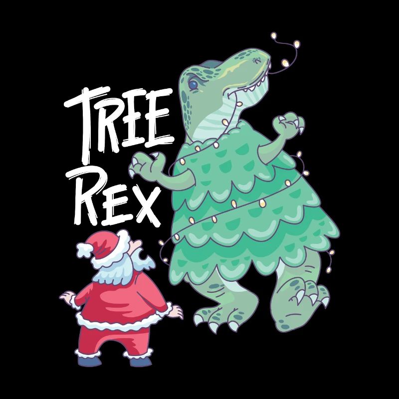 Arbre Rex Noël Drôle Santa Trex