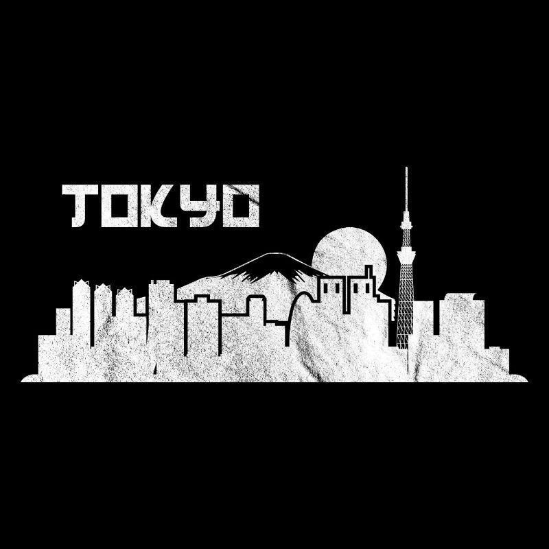 TOKYO SKYLINE BLACK AND WHITE by The Manzanita´s
