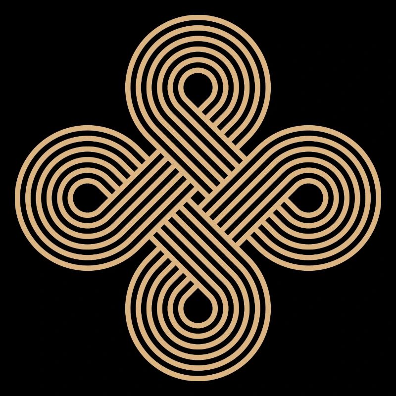 Infinite Circle Vortex Pattern Gold