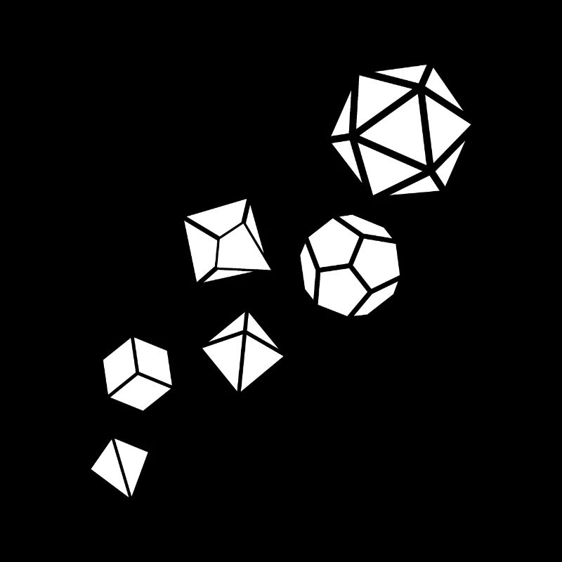 Simple Polyhedral Dice Set Tabletop RPG Gaming