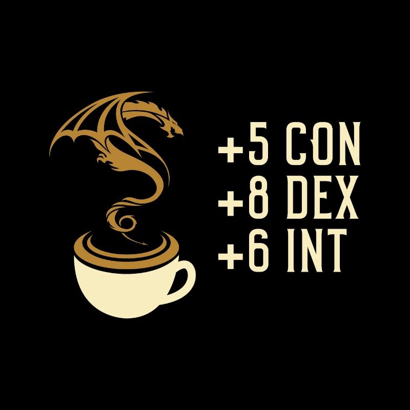 Coffee Stats Tabletop RPG Gaming