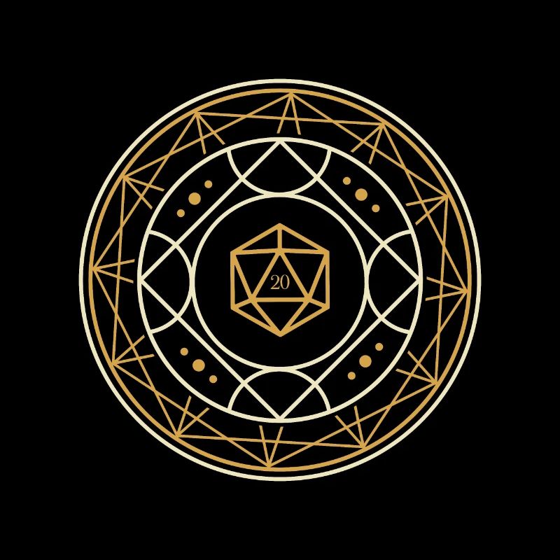 Symbole sacré Polyédrique D20 Dés de la sorcière